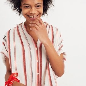 Madewell Striped Button Up Top